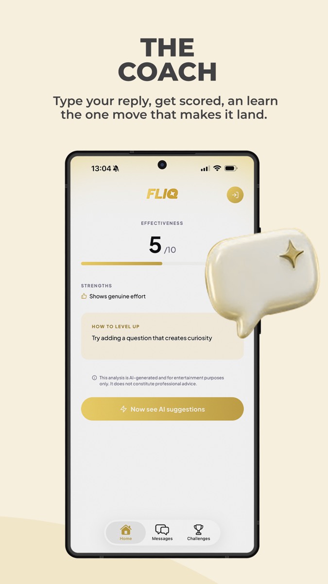 Fliq practice mode score
